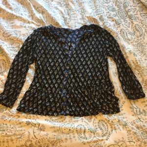 Lucky Brand boho peplum top